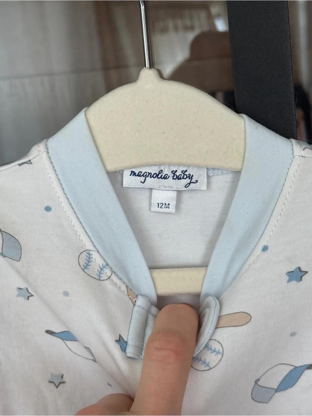 Magnolia Baby Boys All Star Baseball Print Zippy sleeper coverall pima little